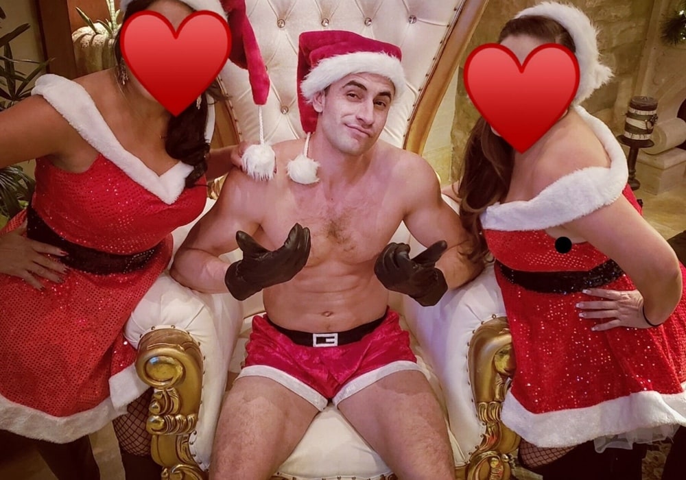 Sexy Santa at a party