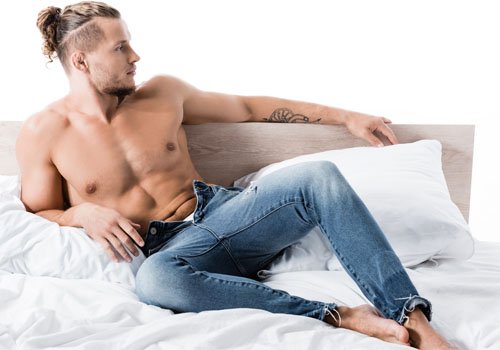 Male Stripper in Bed